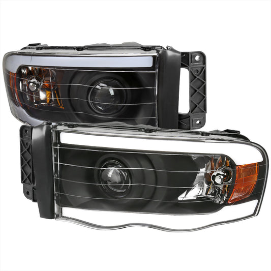 Spec-D 02-05 Dodge Ram 1500 2500 3500 Projector Headlights Black