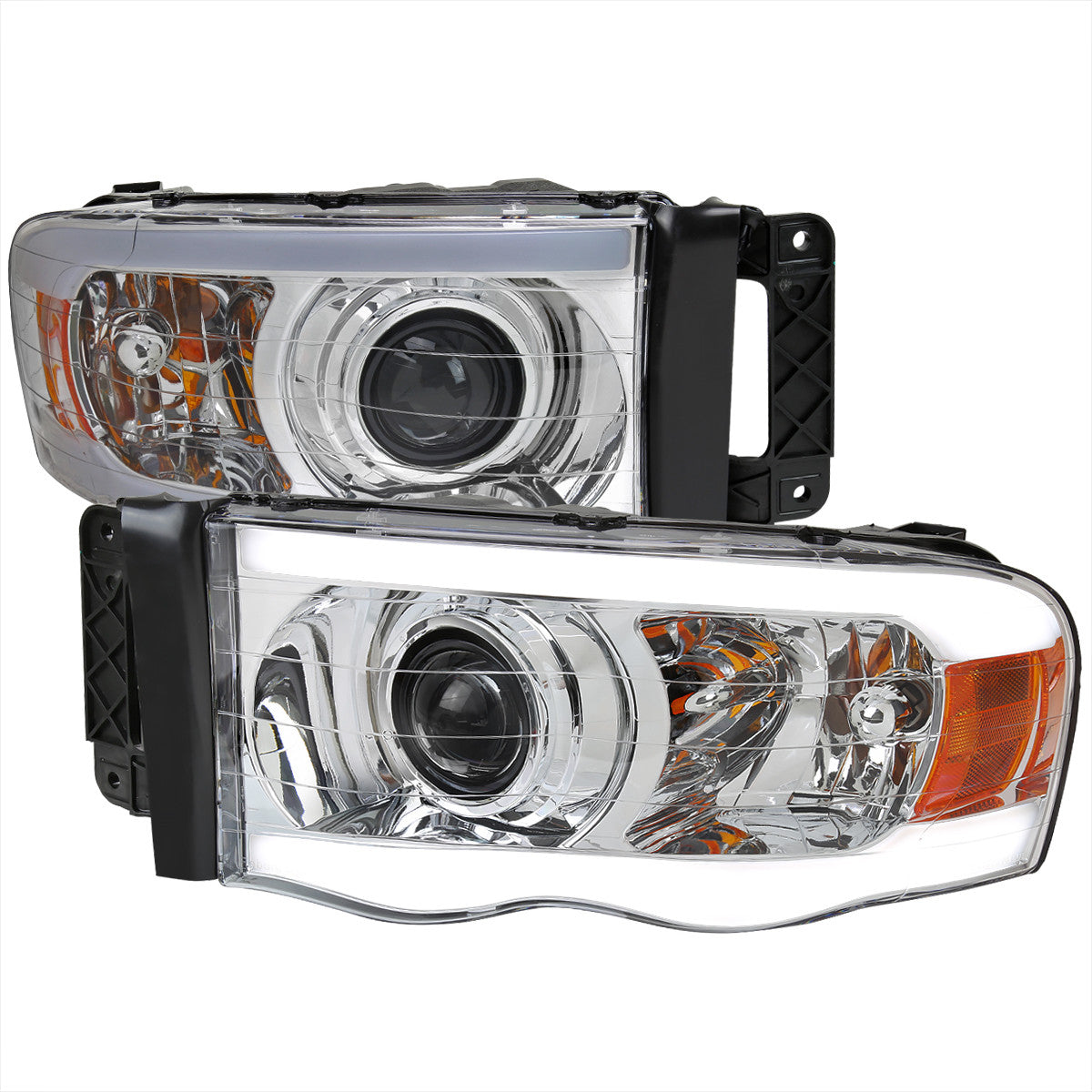 Spec-D 02-05 Dodge Ram 1500 2500 3500 Projector Headlights Chrome