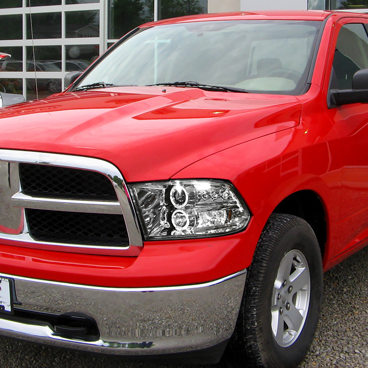 2LHP-RAM09G-TM 2009-18 Dodge Ram 1500 2500 Sequoia LED Headlights Black Smoked