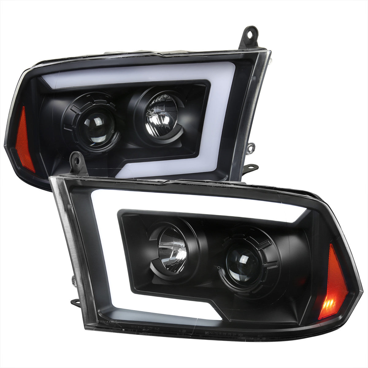 Spec-D 2009-18 Dodge Ram 1500 2500 3500 Projector Headlights Sequential Black