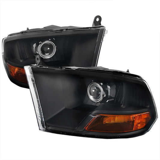 Spec-D 09-14 Dodge Ram 1500 Retro Projector Headlights Black