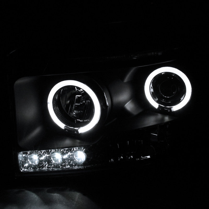 2006-2008 Dodge Ram Halo LED Projector Spec-D Headlights Black