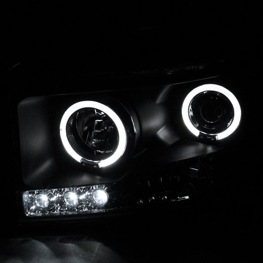 2006-2008 Dodge Ram Halo LED Projector Spec-D Headlights Black