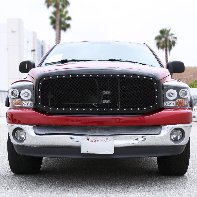 Spe-D 2006-2008 Dodge Ram Halo LED Projector Spec-D Headlights Black