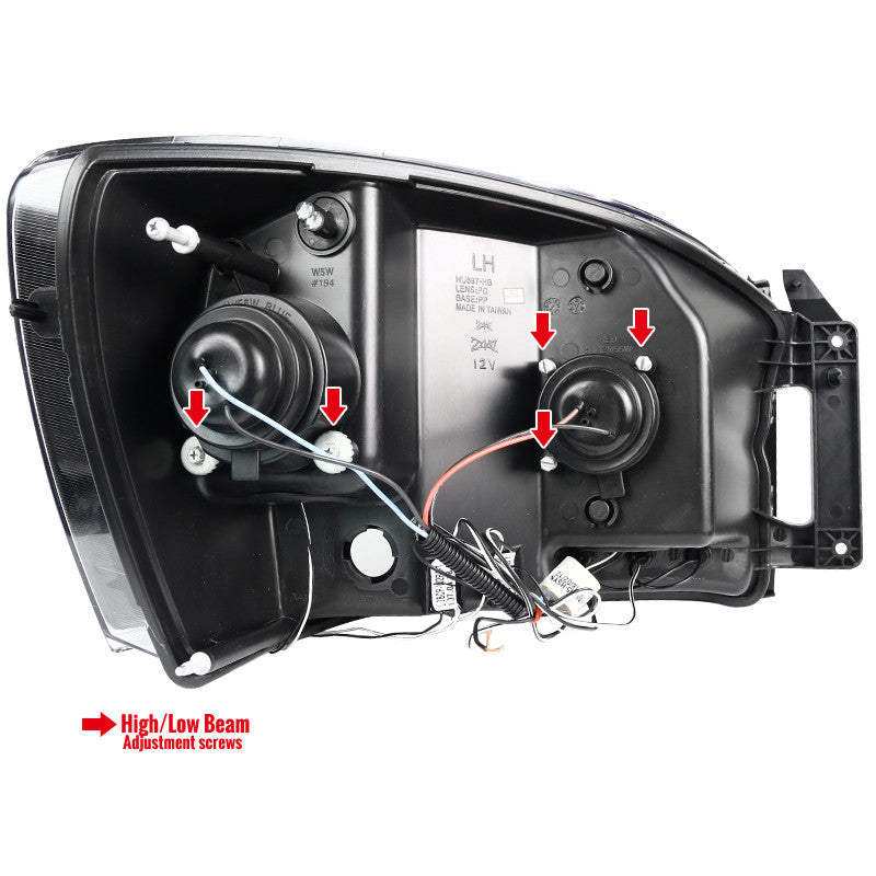 2006-08 Dodge Ram Halo LED Projector Headlights Chrome