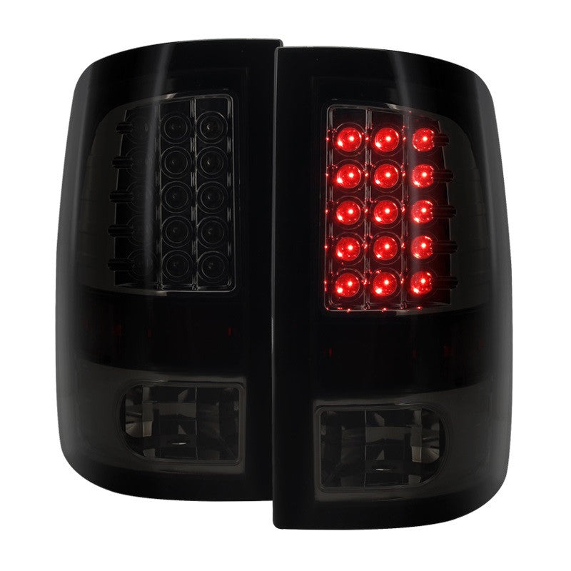 Spec-D 2009-18 Dodge Ram LED Tail Lights Black Smoked Lens