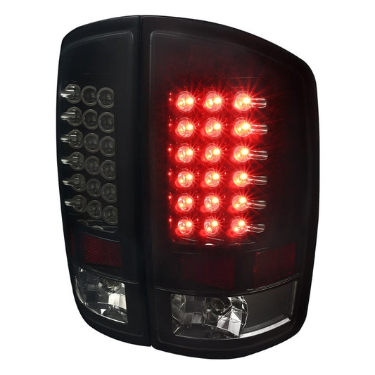 Spec-D 07-08 Dodge Ram LED Tail Lights Smoked Black Housing