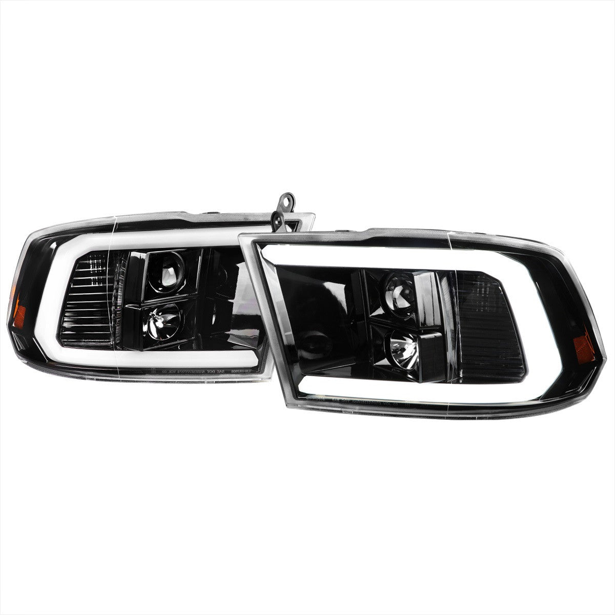 Spec-D 09-21 Dodge Ram 1500 2500 3500 Proj Headlights Black Clear