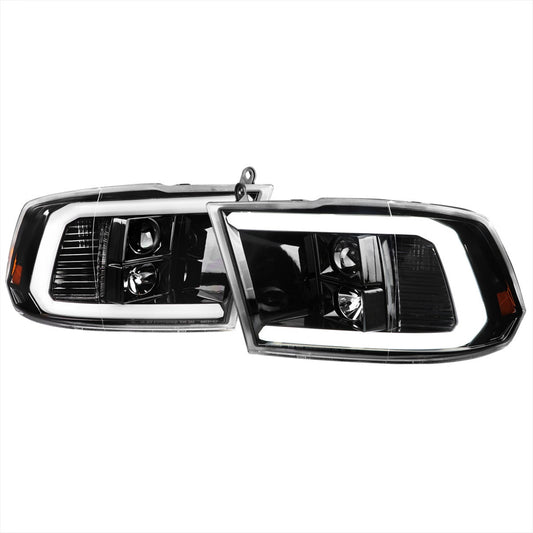 Spec-D 09-21 Dodge Ram 1500 2500 3500 Proj Headlights Black Clear