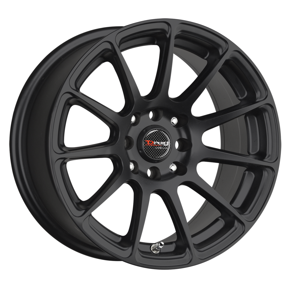 Drag DR-66 Wheels 17x7 4x100 4x114.3 Matte Black Rims (DR66177044073BF1)