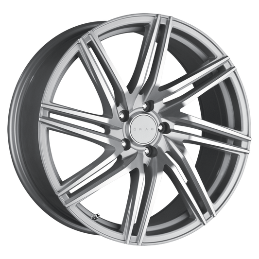 Drag Wheels Dr-70 19x9.5 5x114.3 ET40 Silver Machine Face 7-Spoke Rims