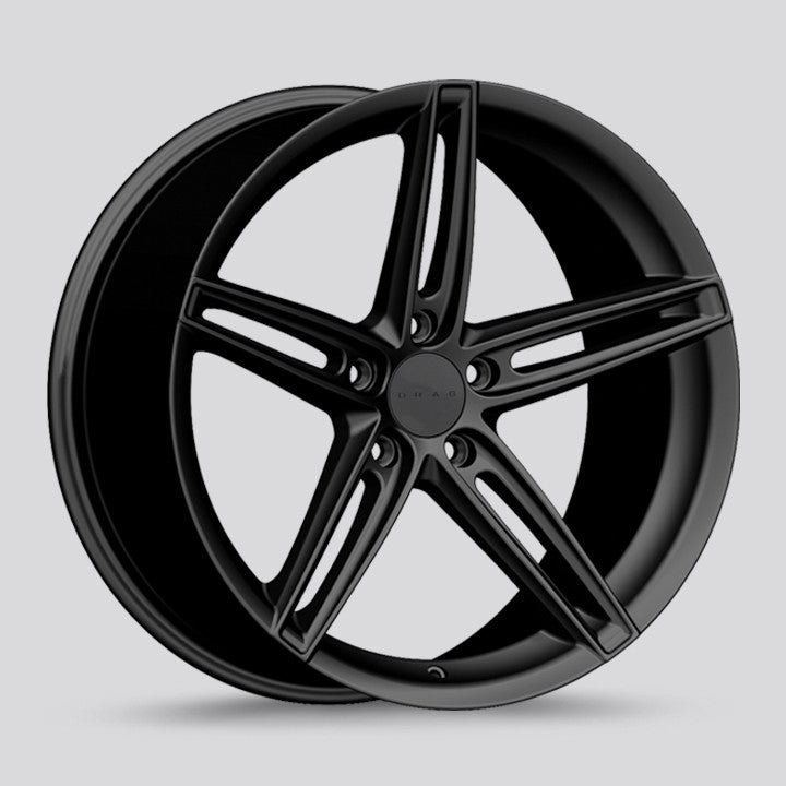 Drag Wheels Dr-73 17x7.5 5x120 ET40 CB72.56 Flat Black 5-Spoke Rims