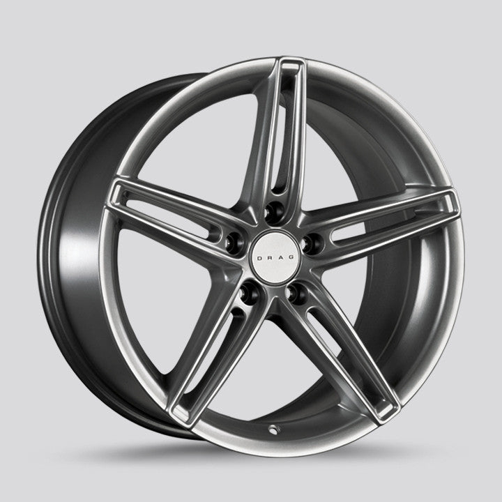 Drag Wheels Dr-73 17x7.5 5x120 ET40 CB72.56 Hyper Black 5-Spoke Rims