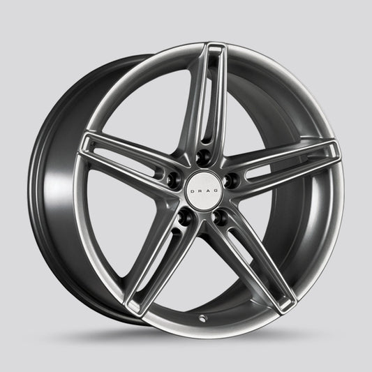 Drag Wheels Dr-73 18x8 5x114.3 ET40 CB73.1 Hyper Black 5-Spoke Rims