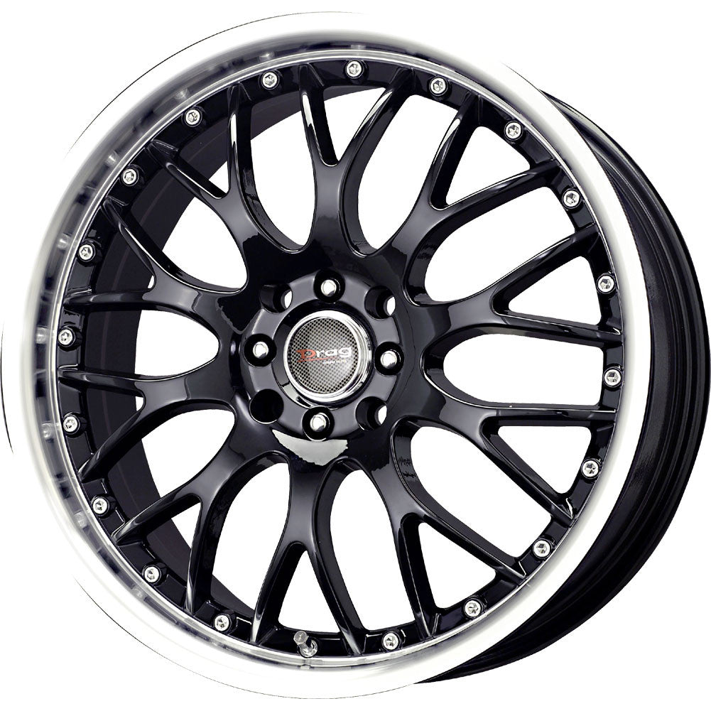 Drag Wheels Dr-19 18X7.5 5X108 5X115 Black Mesh Rims