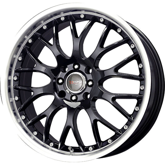 Drag Wheels Dr-19 18X7.5 5X108 5X115 Black Mesh Rims