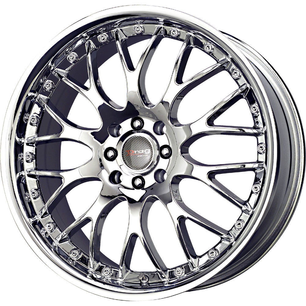 Drag Wheels Dr-19 18X7.5 5X120 Virtual Chrome Mesh Rims