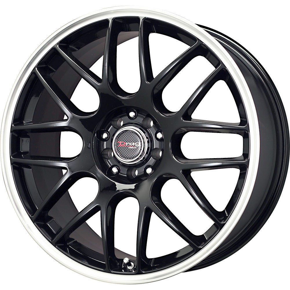 Drag Wheels Dr-34 18X8 5X105 5X110 Black Lip Mesh Rims