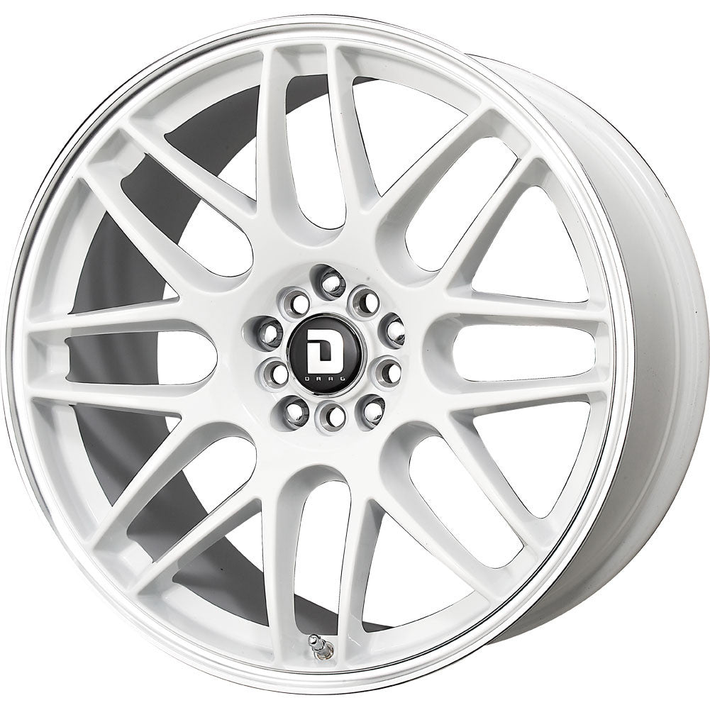 Drag Wheels Dr-34 18X8 5X100 5X114 White Mesh Rims