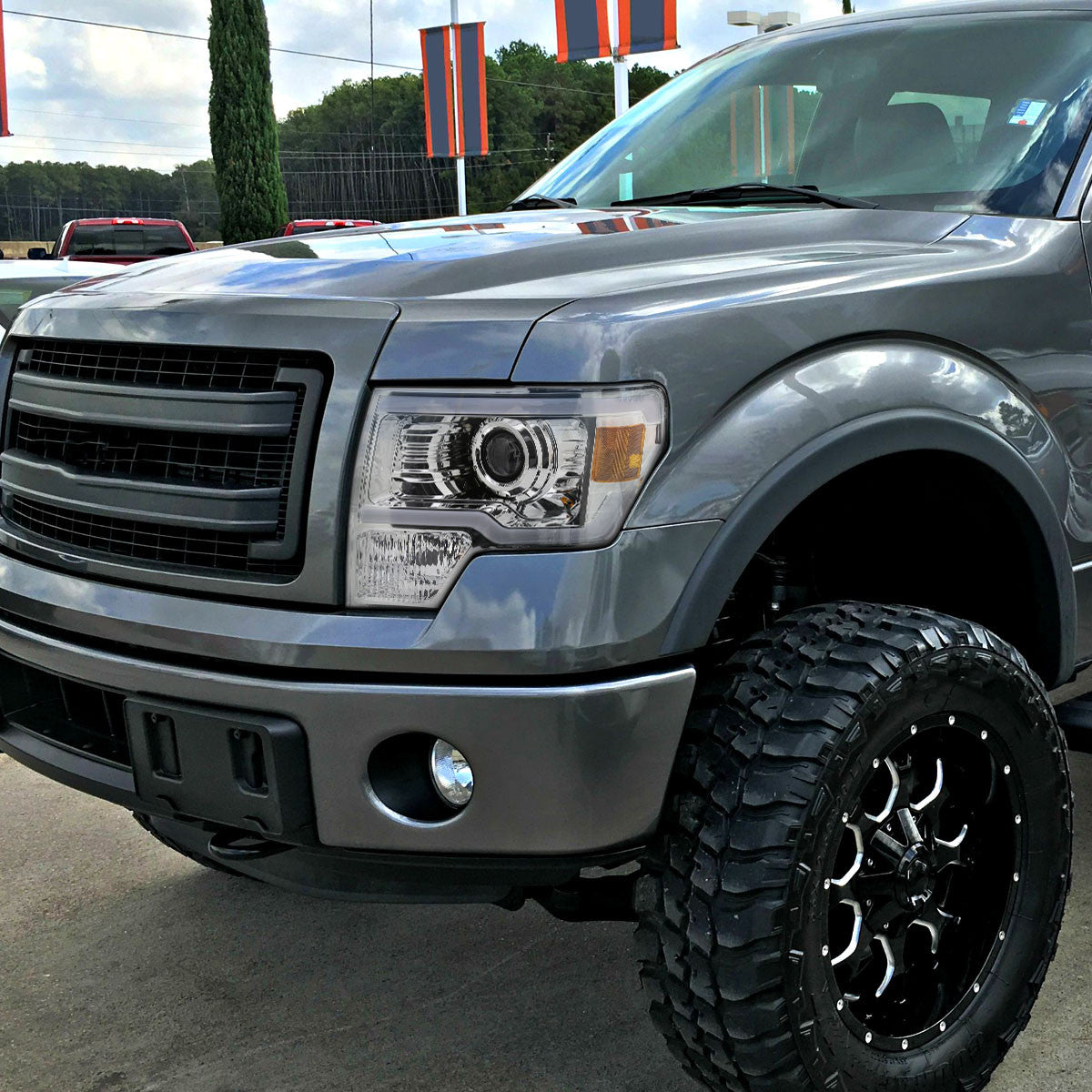 Spe-D 2009-2014 Ford F150 LED Strip Spec-D Headlights Chrome Clear