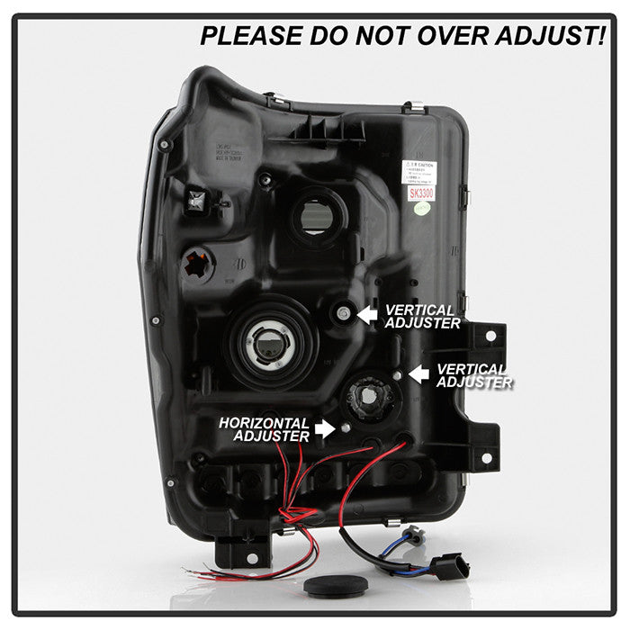 F450 Super Duty 11-16 Halo projector Headlights Black