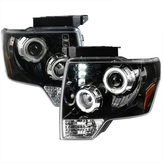 Spec-D 09-14 Ford F150 Dual Halo LED Projector Headlights