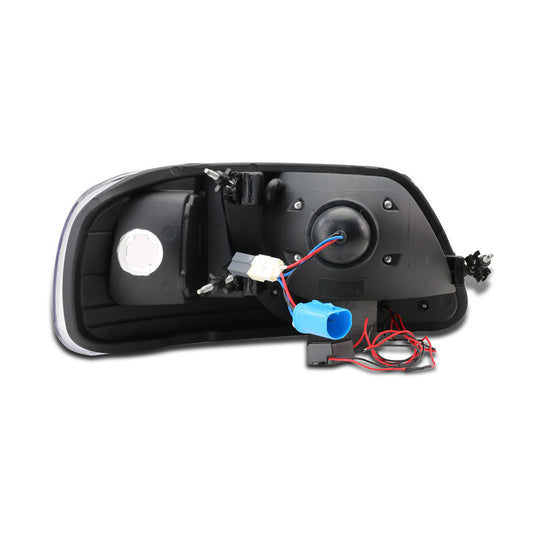 1997-2003 Ford F150 Projector Spec-D Headlights Chrome Smoked