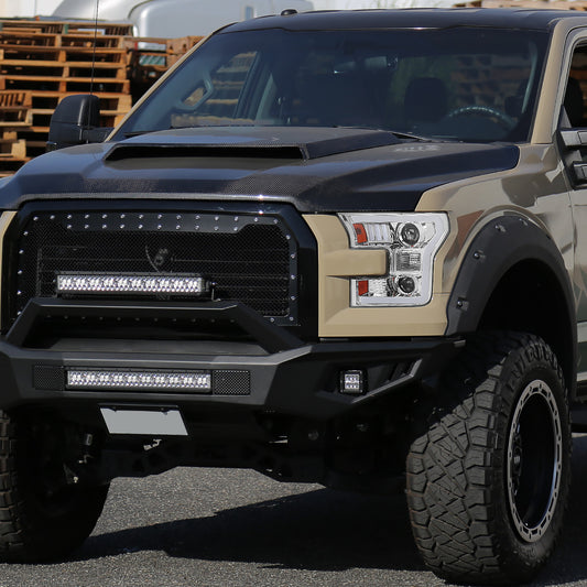 2015-2017 Ford F150 LED Projector Spec-D Headlights Chrome