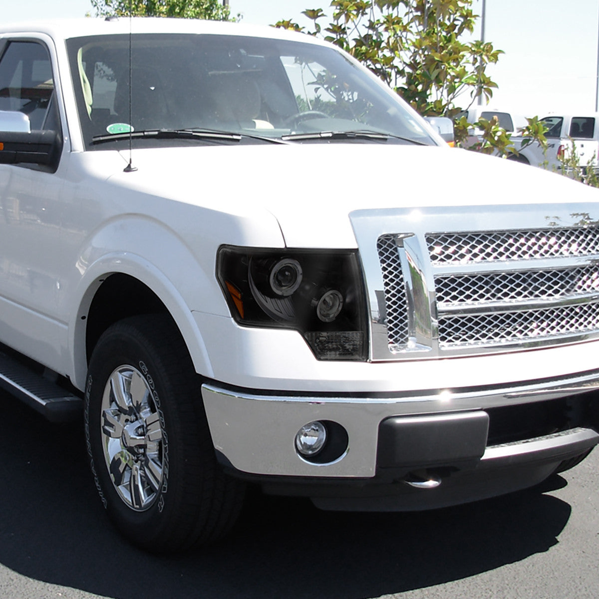 2009-2014 Ford F150 Projector Spec-D HeadlightsLED Drl Black Smoked