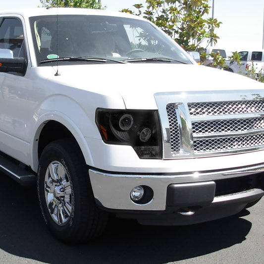 2009-2014 Ford F150 Projector Spec-D HeadlightsLED Drl Black Smoked