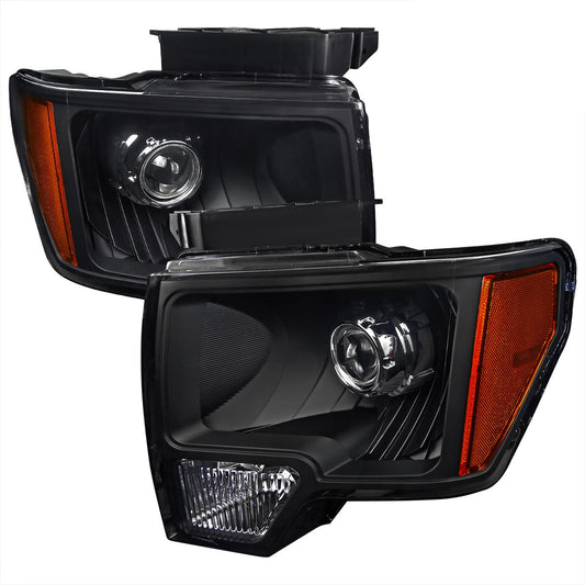 Spec-D 09-14 Ford F150 Retro Fit Projector Headlights Black
