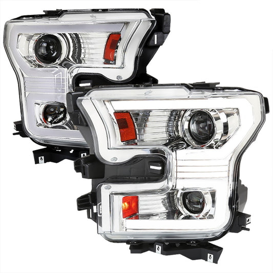 Spec-D 2015-17 Ford F150 Projector Headlights Sequential LED Chrome