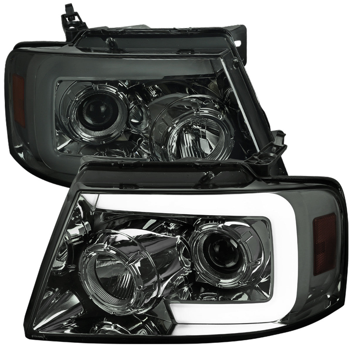 Spec-D 04-08 Ford F150 Sequential LED Headlights Smoked