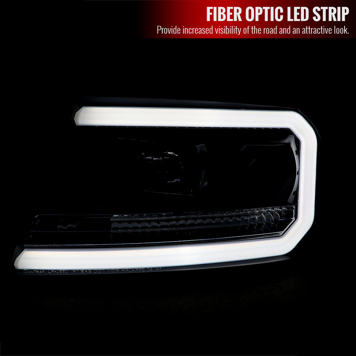 2LHP-F15004-8-RS 2004-08 Ford F150 06-08 Lincoln Mark Projector Headlights Chrome