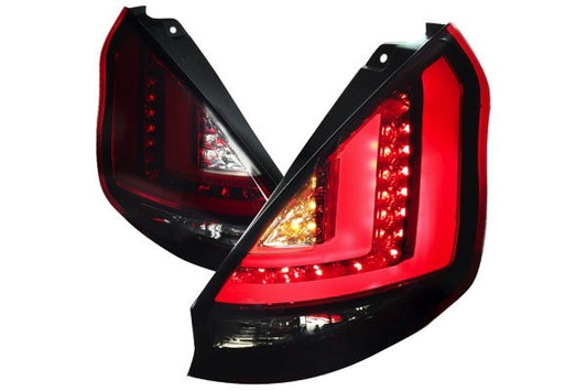 Spec-D 11-12 Ford Fiesta LED Tail Lights Red Smoked