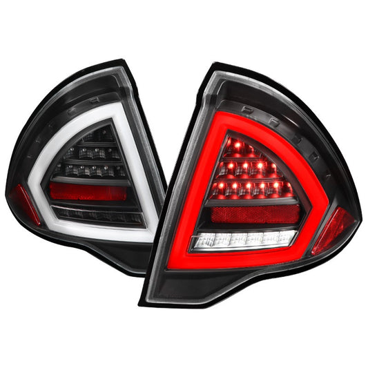 Spec-D 10-12 Ford Fusion LED Bar Tail Lights Black Housing Clear Lens