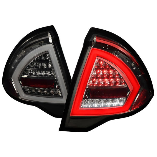 Spec-D 10-12 Ford Fusion LED Bar Tail Lights Chrome Smoked Lens