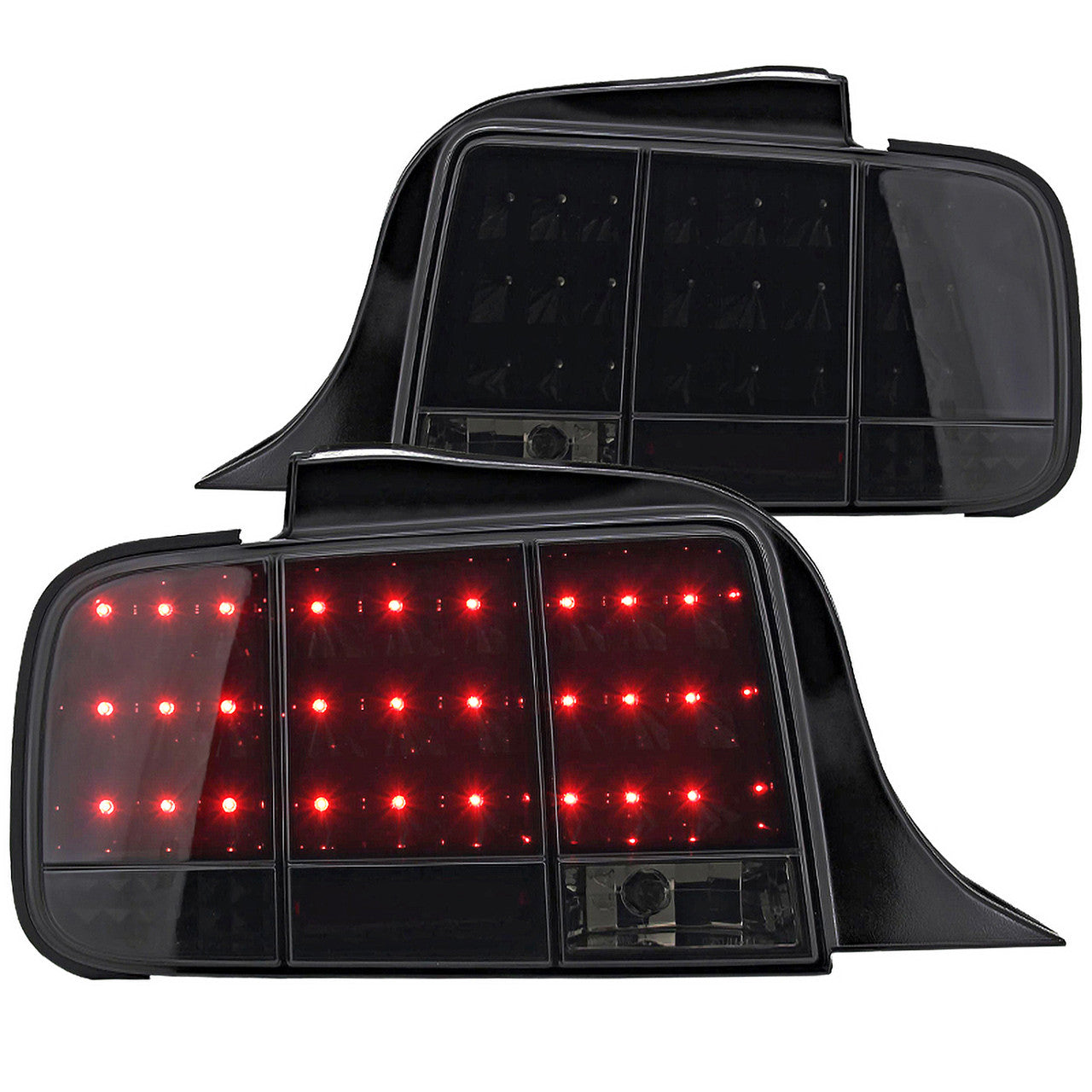 Spec-D 2005-09 Ford Mustang 05-09 Sequential LED Tail Lights Red Smoked