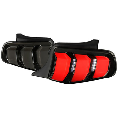 Spec-D 10-12 Ford Mustang LED Black Trim Tail Lights Smoked Lens