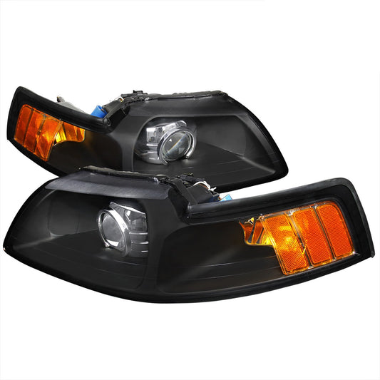 Spec-D 1999-04 Ford Mustang Projector Headlights Black