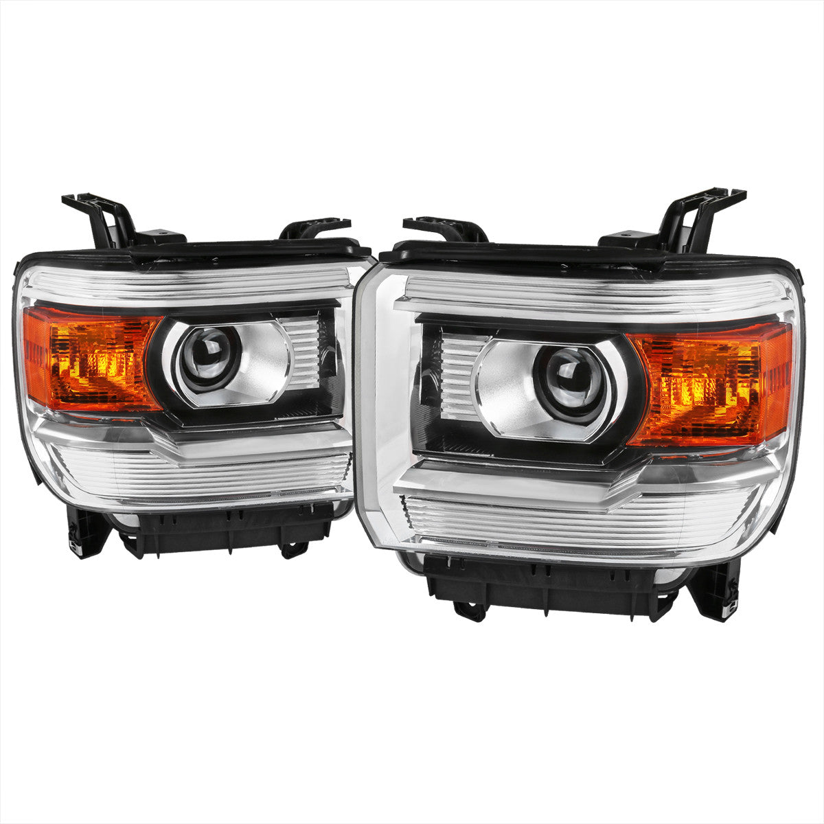 Spec-D 14-19 GMC 1500/2500 Hd/3500 Hd Projector Headlights Chrome