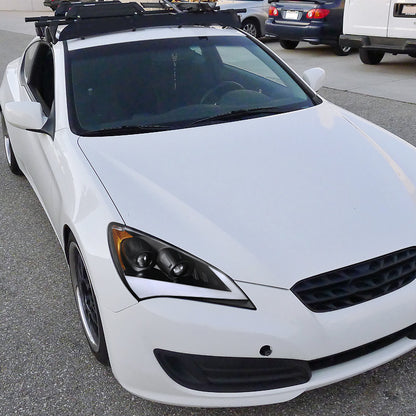 Projector Headlights W/ Sequential Led Light Bar Installed Hyundai Genesis