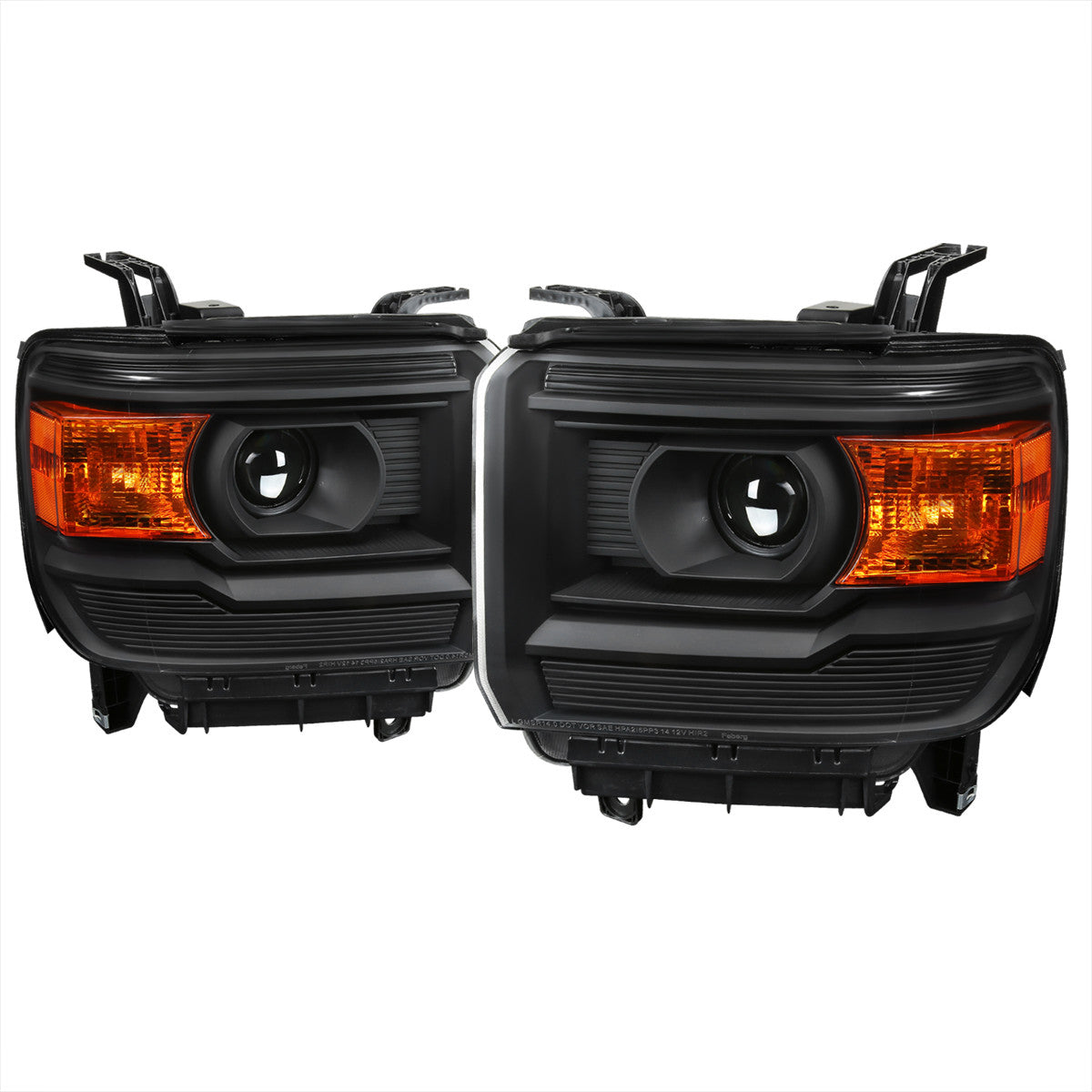 Spec-D 14-19 GMC 1500/2500 Hd/3500 Hd Projector Headlights Black