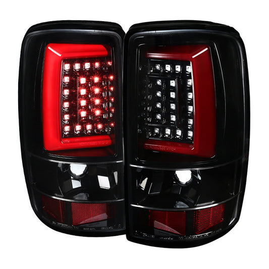 Spec-D 00-06 Gmc Denali Tahoe Led Bar Tail Lights- Glossy Black (LT-DEN00BKLED-G2-TM)