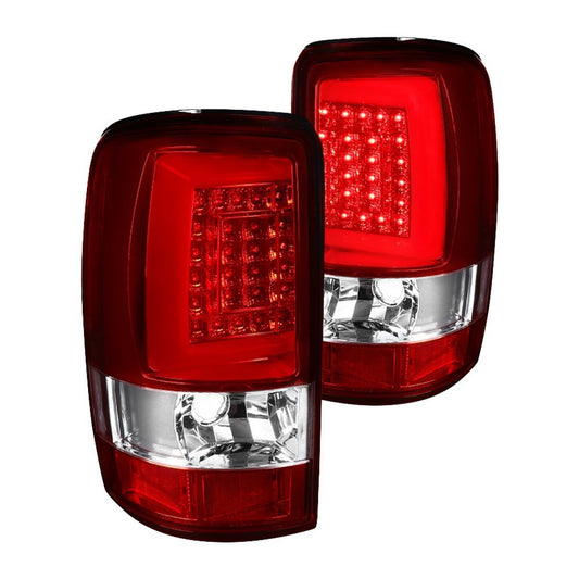 Spec-D 00-06 Gmc Denali Tahoe Led Bar Tail Lights- Red (LT-DEN00RLED-G2-TM)