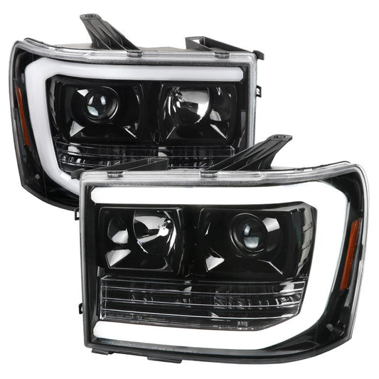 Spec-D 07-14 GMC Sierra Projector Headlights Black Clear