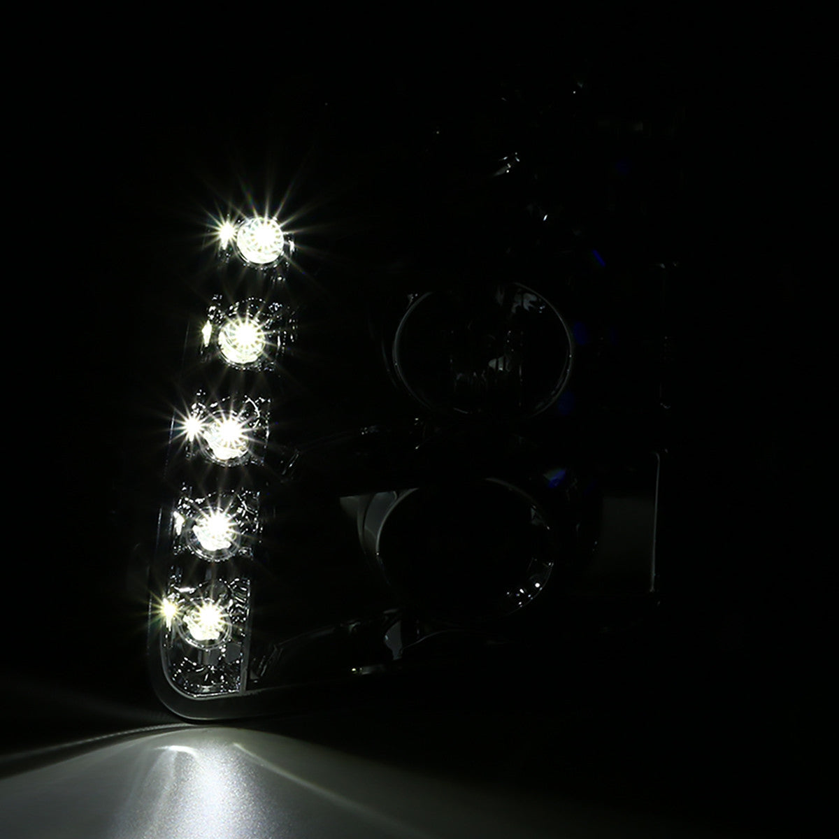 2007-12 GMC Yukon Denali Halo Projector Headlights Chrome