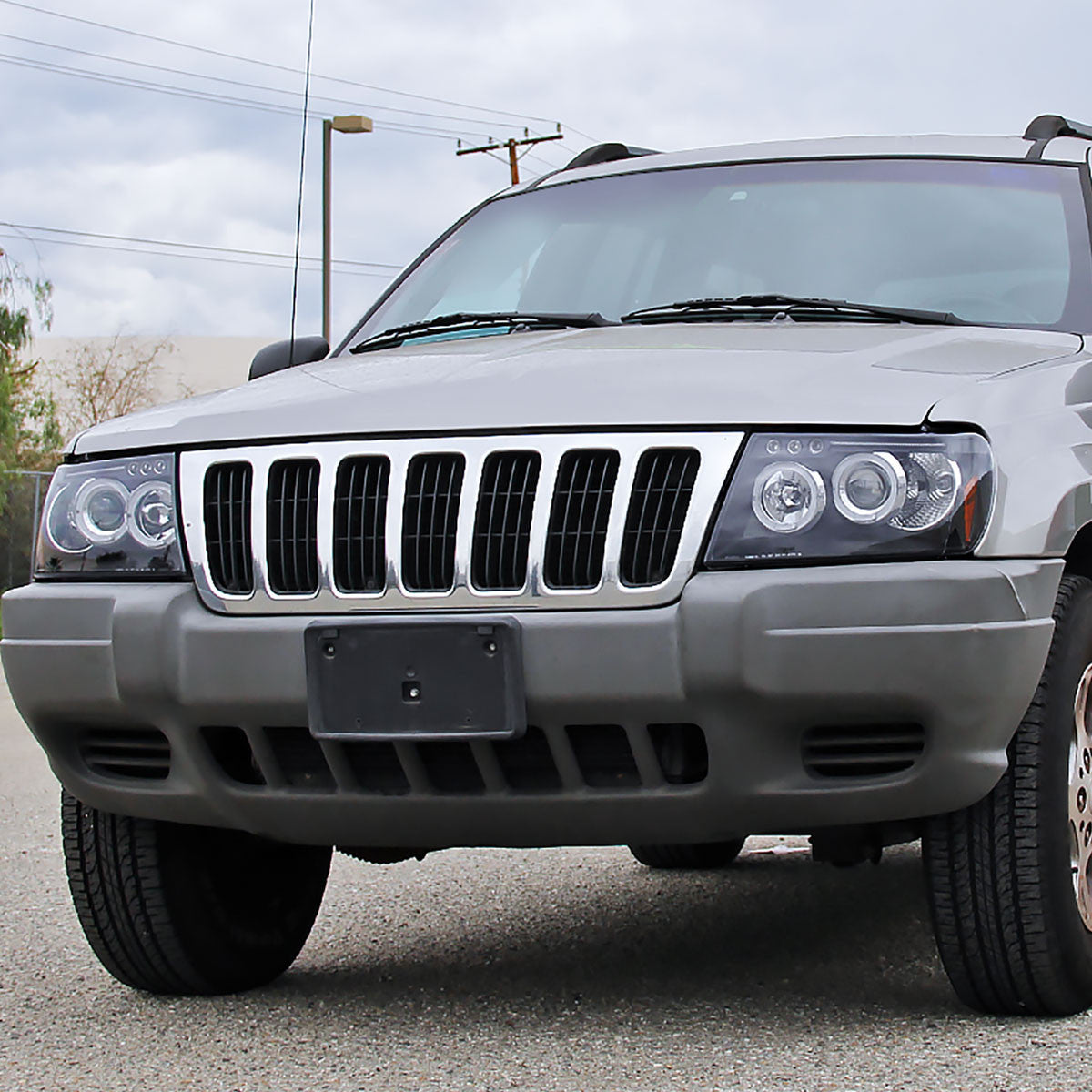 Dual Halo Projector Headlights W/ Led Installed Jeep Grand Cherokee