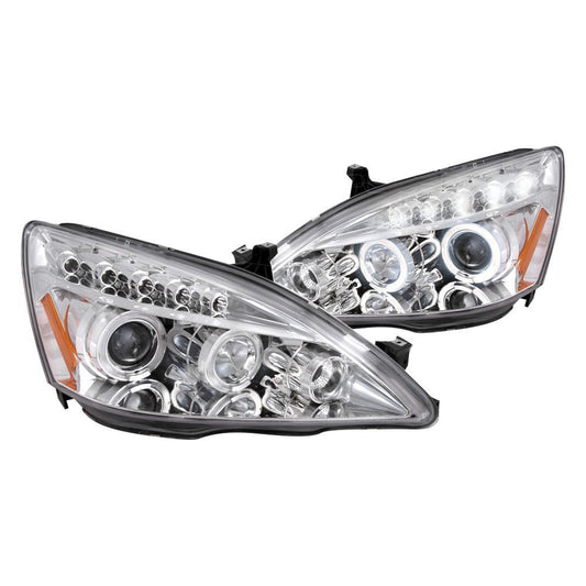 Spec-D 03-07 Honda Accord Halo Projector HeadLights -Chrome (2LHP-ACD03-TM)