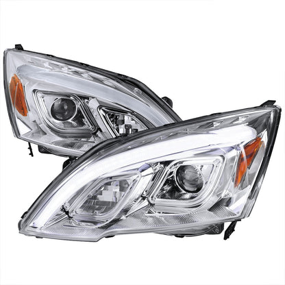 Spec-D 07-11 Honda CR-V LED Bar Projector Headlights Chrome